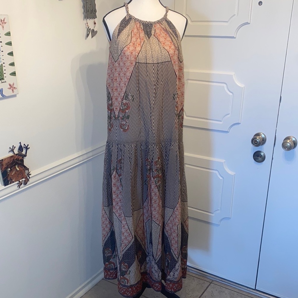 Anthropologie Mes Demoiselles STUNNING Halter Maxi Dress Sz 6